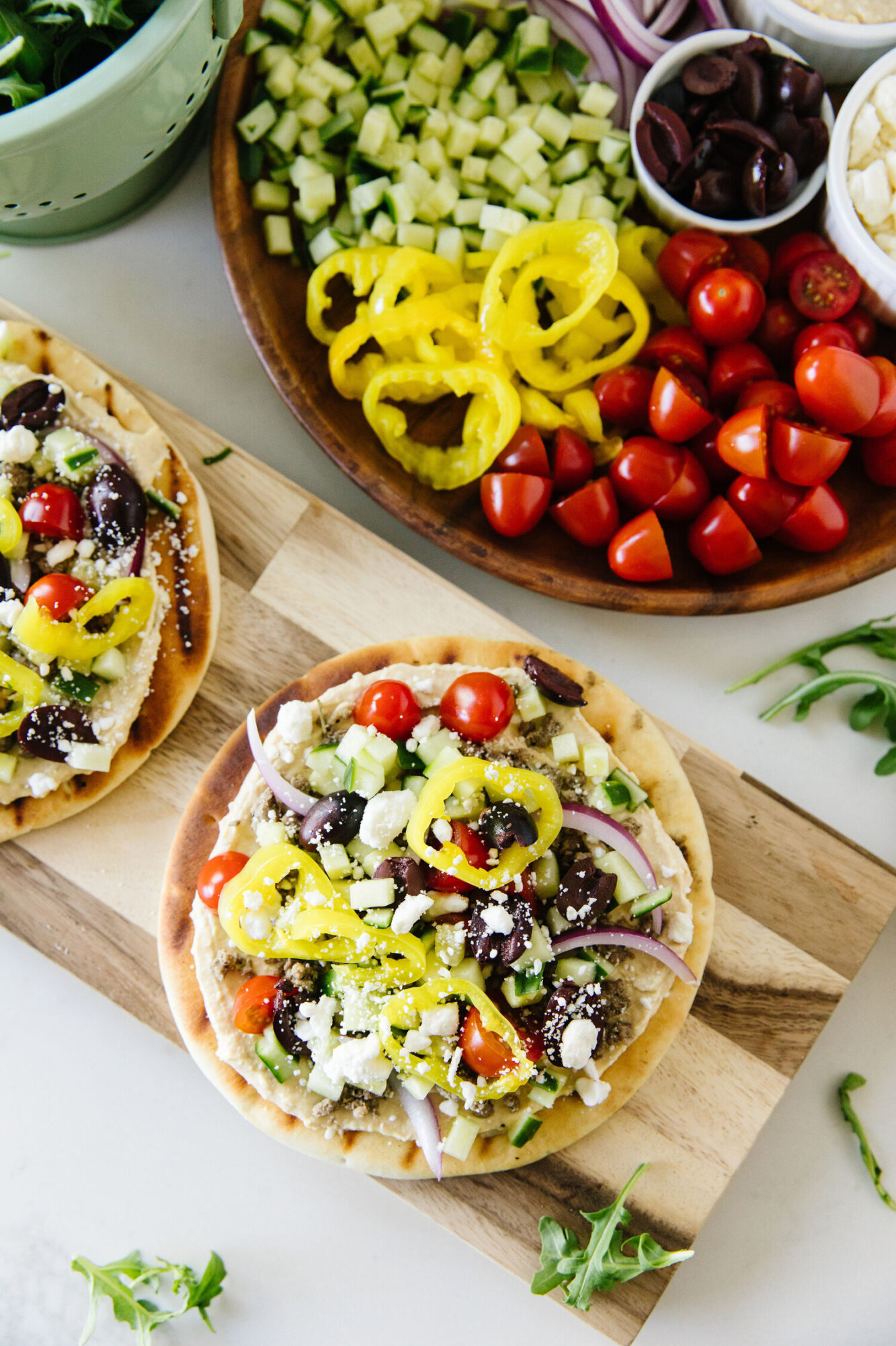 Grilled American Lamb Greek Pita Pizzas Strauss Brands